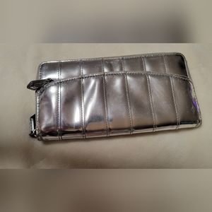 Reed Krakoff Metallic Leather Accordion Zip Wallet